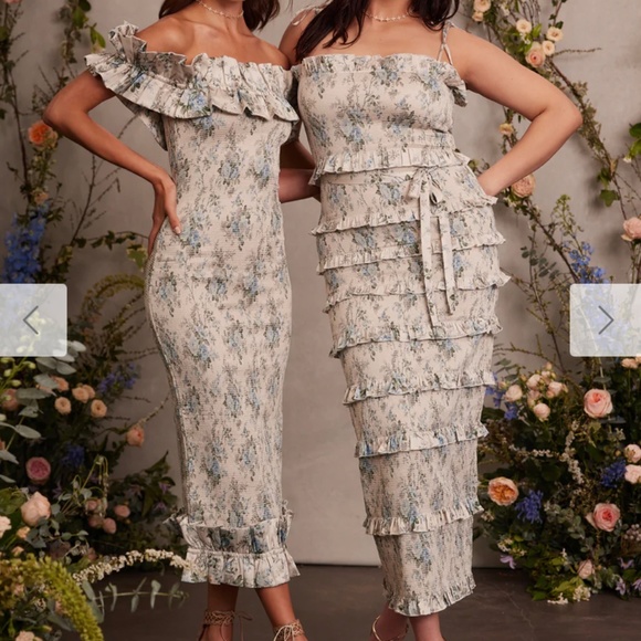 V. Chapman the Lilac Dress in Blue Bouquet - Picture 5 of 5